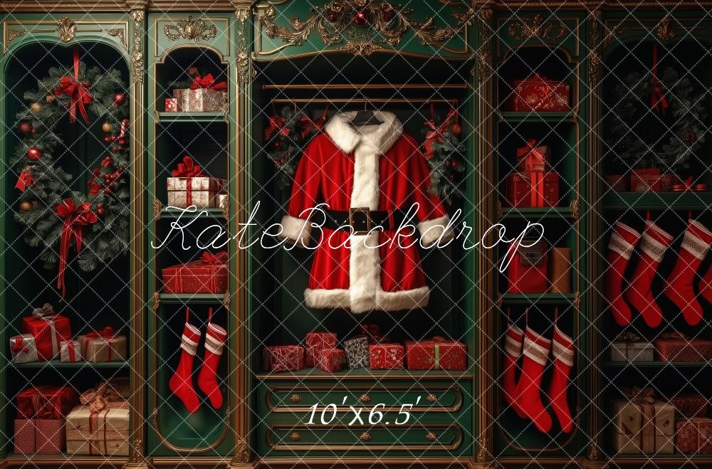 Kate Christmas Santa Coat Cabinet Backdrop Designed by Patty Roberts