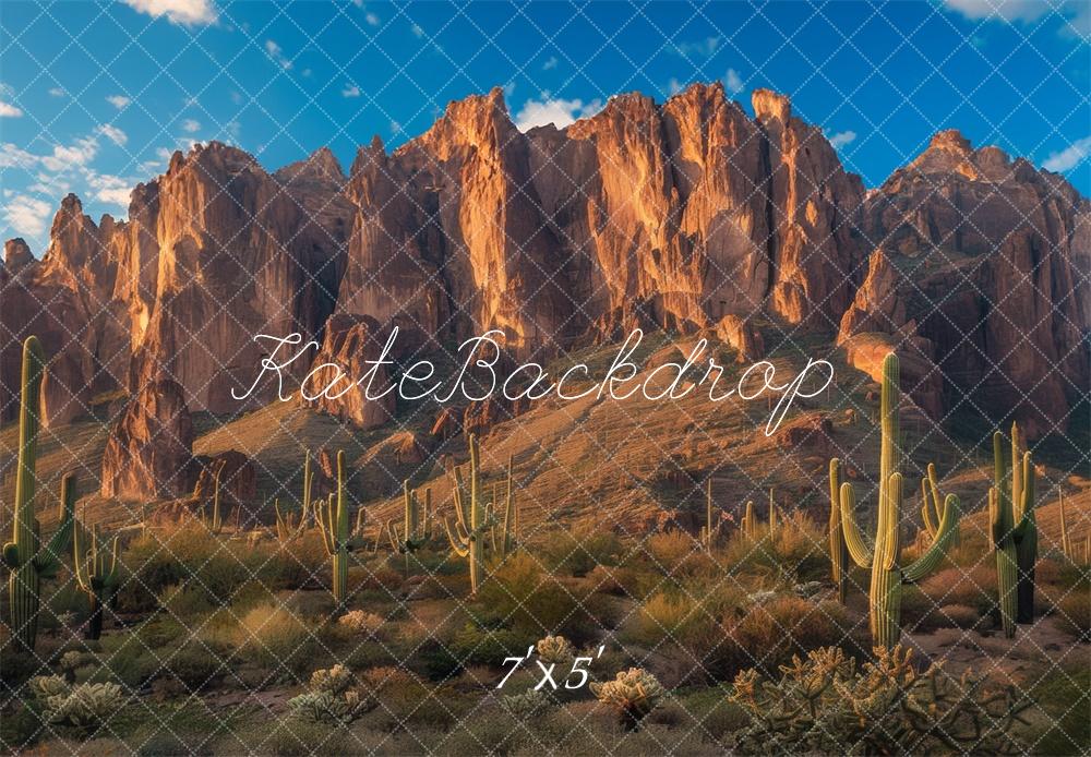 Kate Desert Mountain Cactus Landscape Backdrop Designed by Mini MakeBelieve