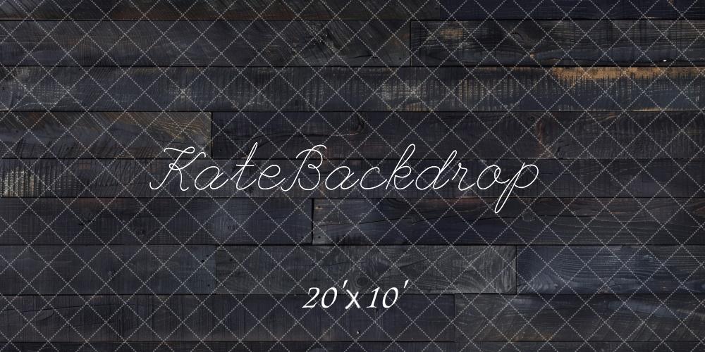 Kate Rustic Black Wood Floor Backdrop & Rubber Floor Mat Designed by Lidia Redekopp