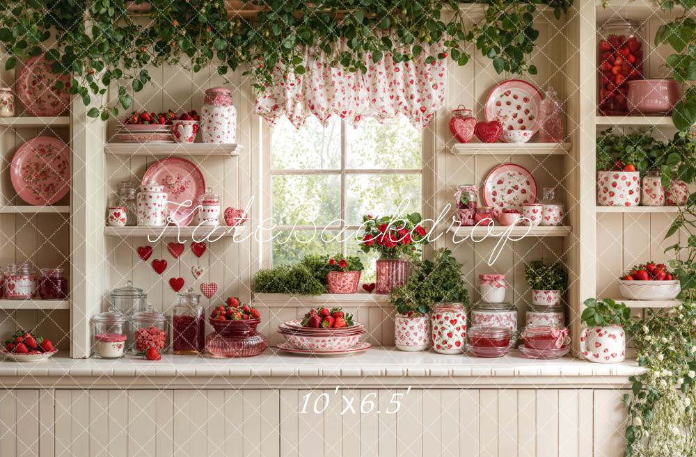 Spring Strawberry Keuken Kast Foto Achtergrond Designed by Emetselch