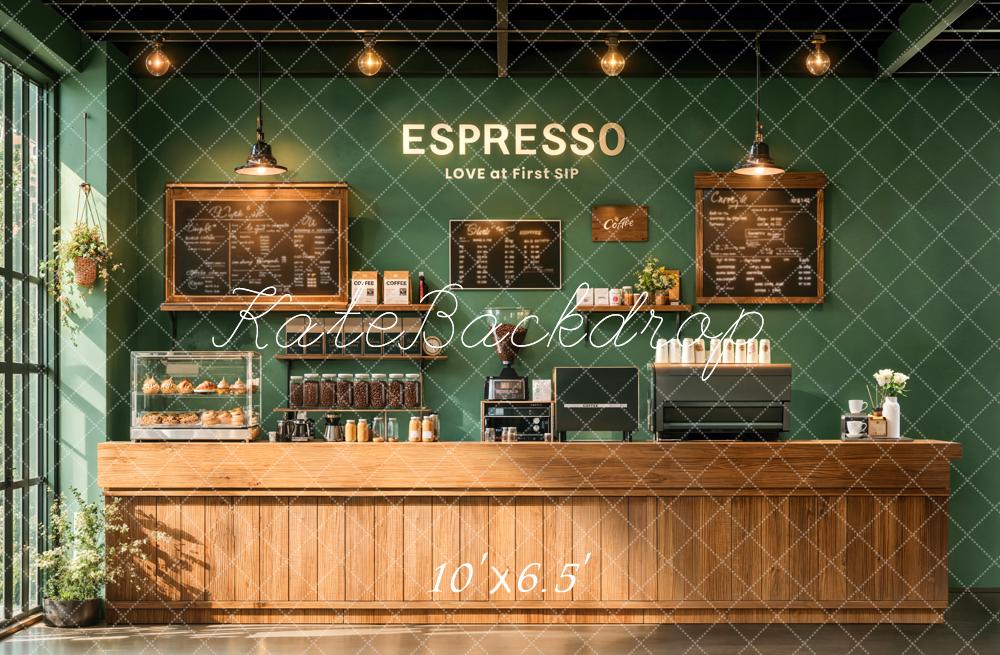 Kate Coffee Shop Espresso Backdrop Designed by Emetselch