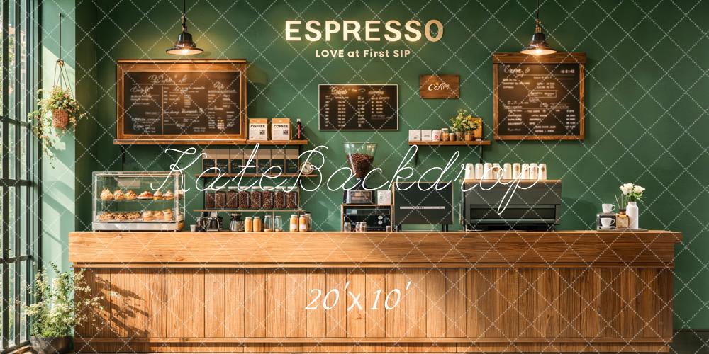 Kate Coffee Shop Espresso Backdrop Designed by Emetselch