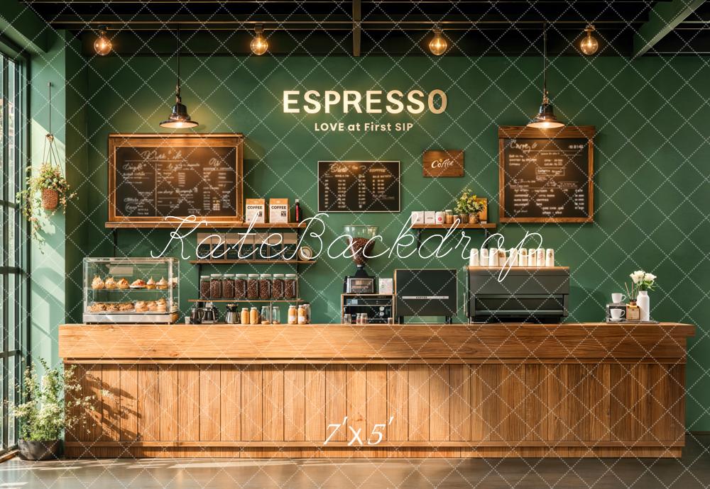 Kate Coffee Shop Espresso Backdrop Designed by Emetselch