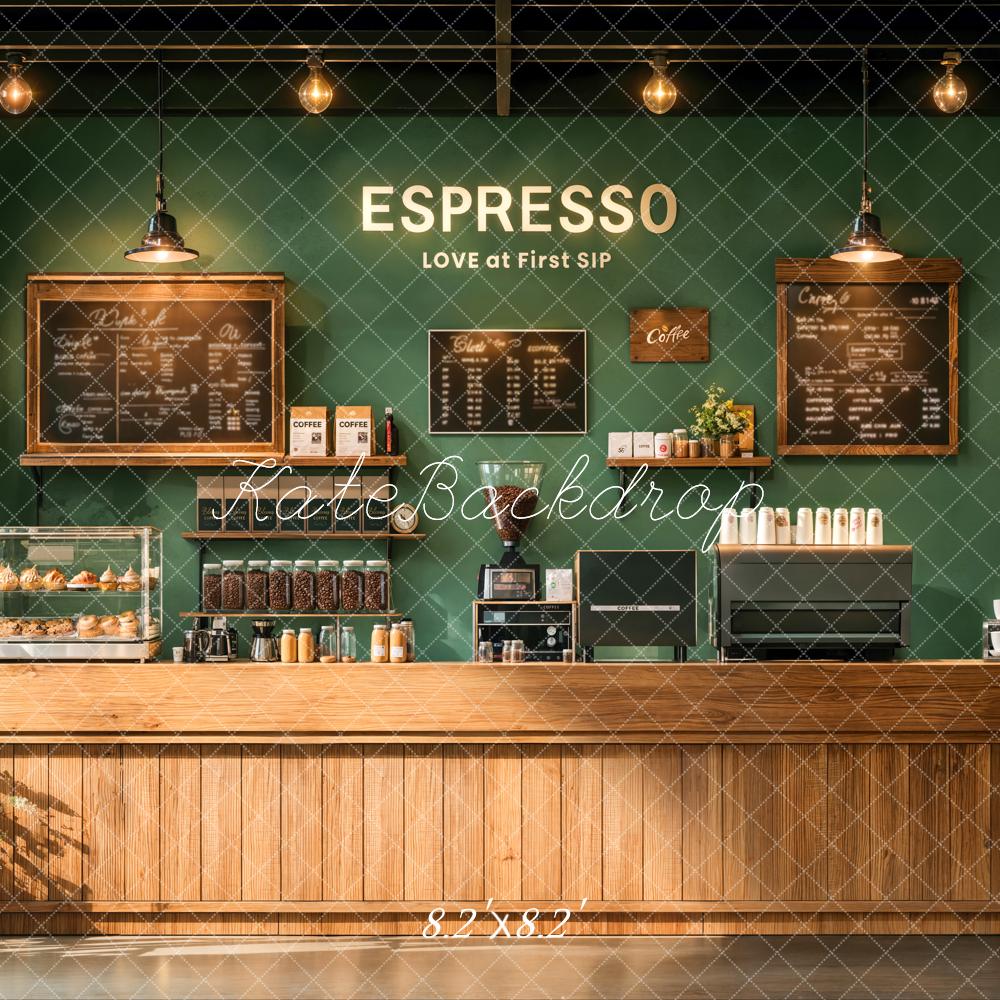 Kate Coffee Shop Espresso Backdrop Designed by Emetselch