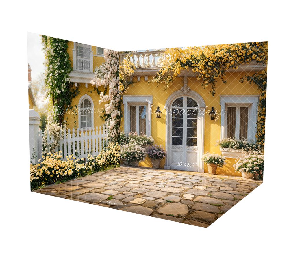 Kate Spring Yellow Floral House Door Room Set