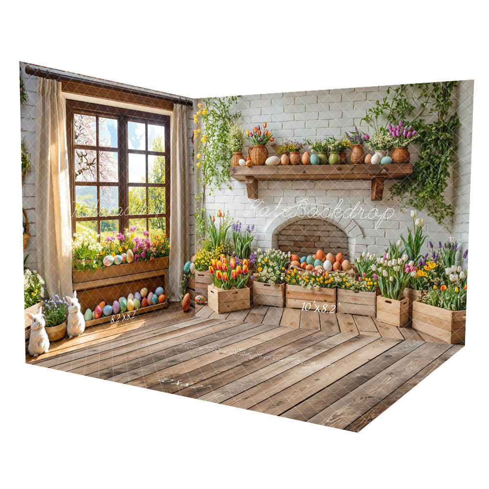 Kate Easter Floral Eggs Wooden Crates Room Set