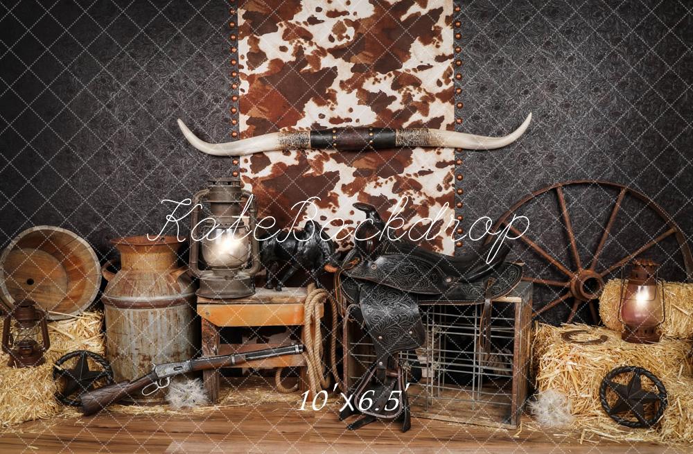 Kate Cake Smash Wild West Backdrop Designed by Arica Kirby