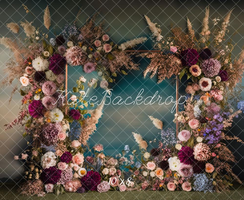 Schilderachtige fijne kunst omlijsting Lente bloemenachtergrond ontworpen door Mini MakeBelieve