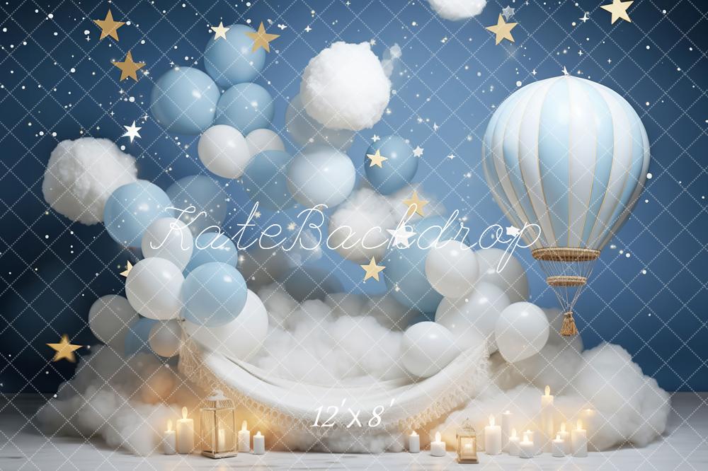 Cake Smash Sweet Dream Hot Air Balloon Achtergrond Ontworpen door Chain Photography