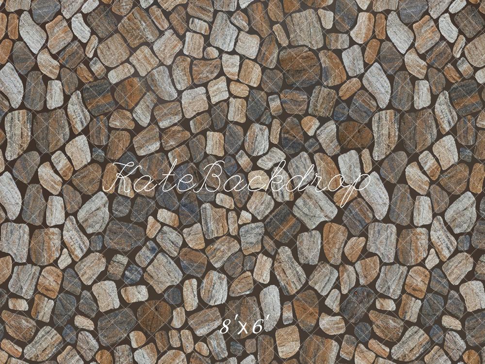 Kate Brown Gray Stone Floor Backdrop Designed by Emetselch