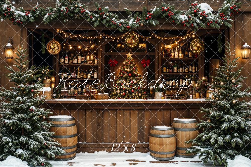 Fondo de Vino de Tienda de Árbol de Navidad Diseñado por Emetselch