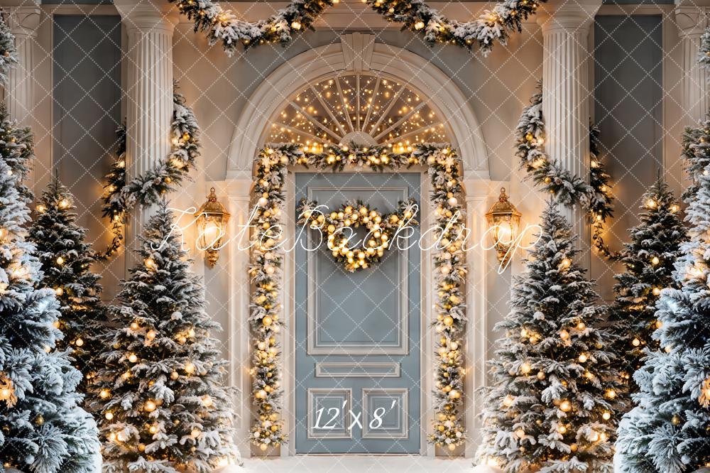 Kate Christmas Tree Arch Door Column Backdrop Designed by Emetselch