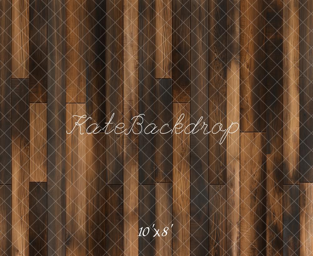 Retro Brown Wood Floor Backdrop Designed by Kate Image