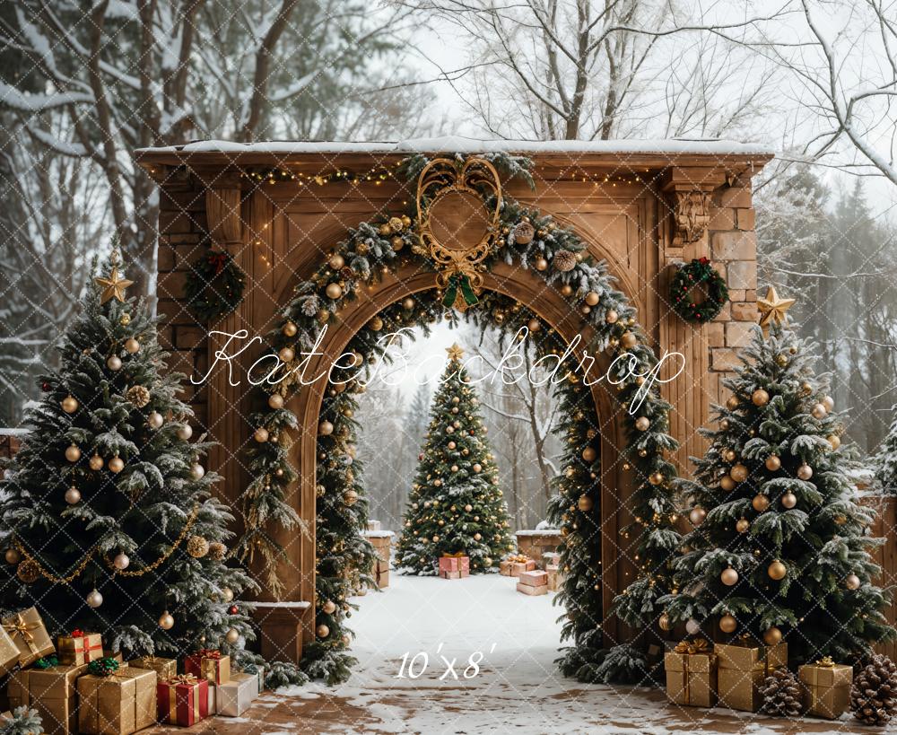 Kate Christmas Tree Retro Archway Backdrop Designed by Emetselch