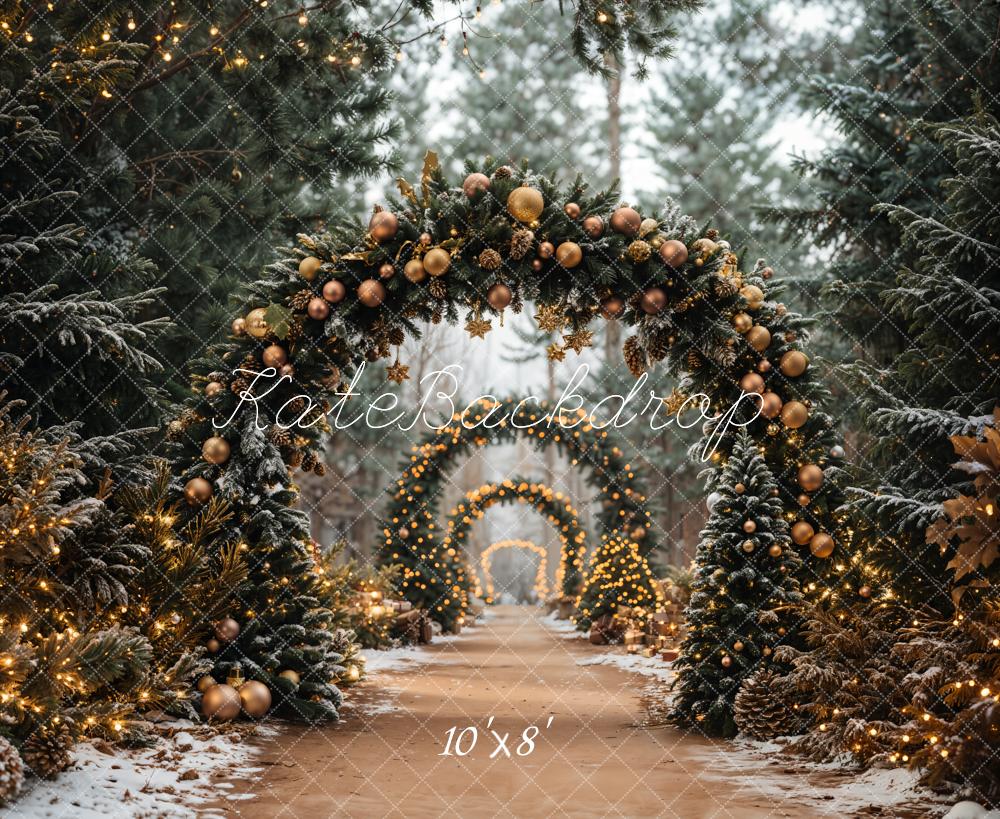 Fondo de Bosque de Arco del Árbol de Navidad Diseñado por Emetselch