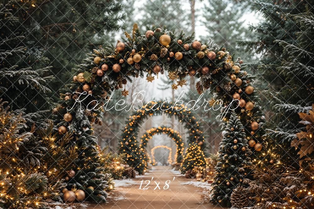 Fondo de Bosque de Arco del Árbol de Navidad Diseñado por Emetselch