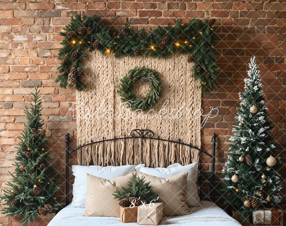 Kate Christmas Tree Headboard Boho Backdrop Designed by Emetselch