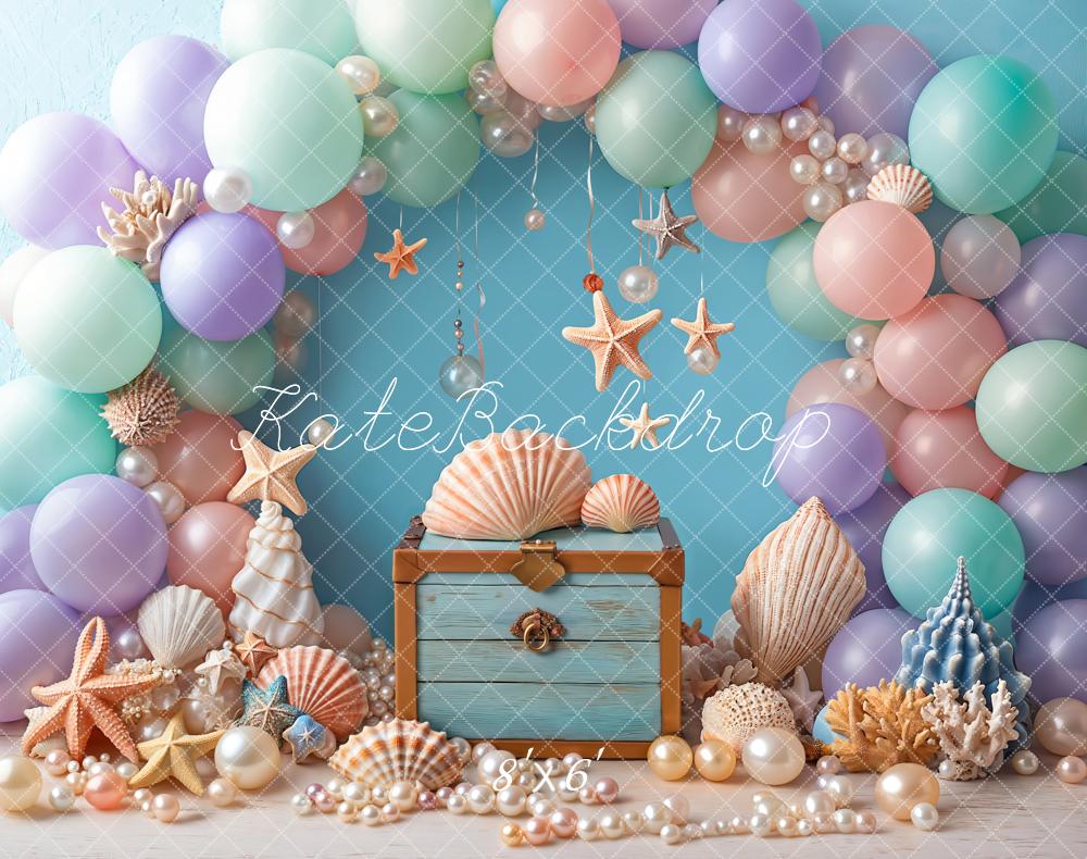 Fondo de globos coloridos del mar Cake Smash Designed by Emetselch