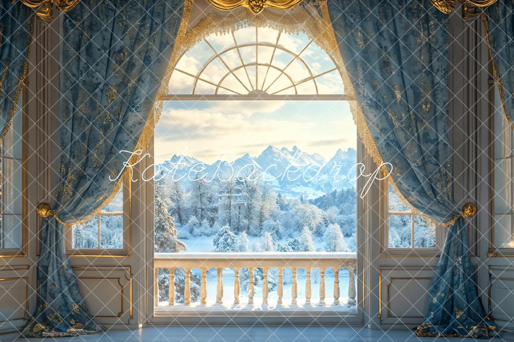 Winter Palace Arch Door Curtains Foto Achtergrond Designed by Emetselch