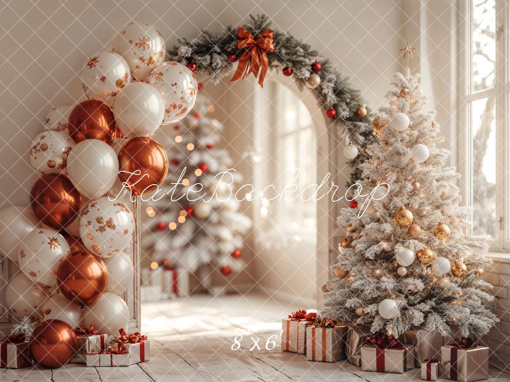 Fondo de Arco de Globos de Árbol de Navidad Diseñado por Emetselch