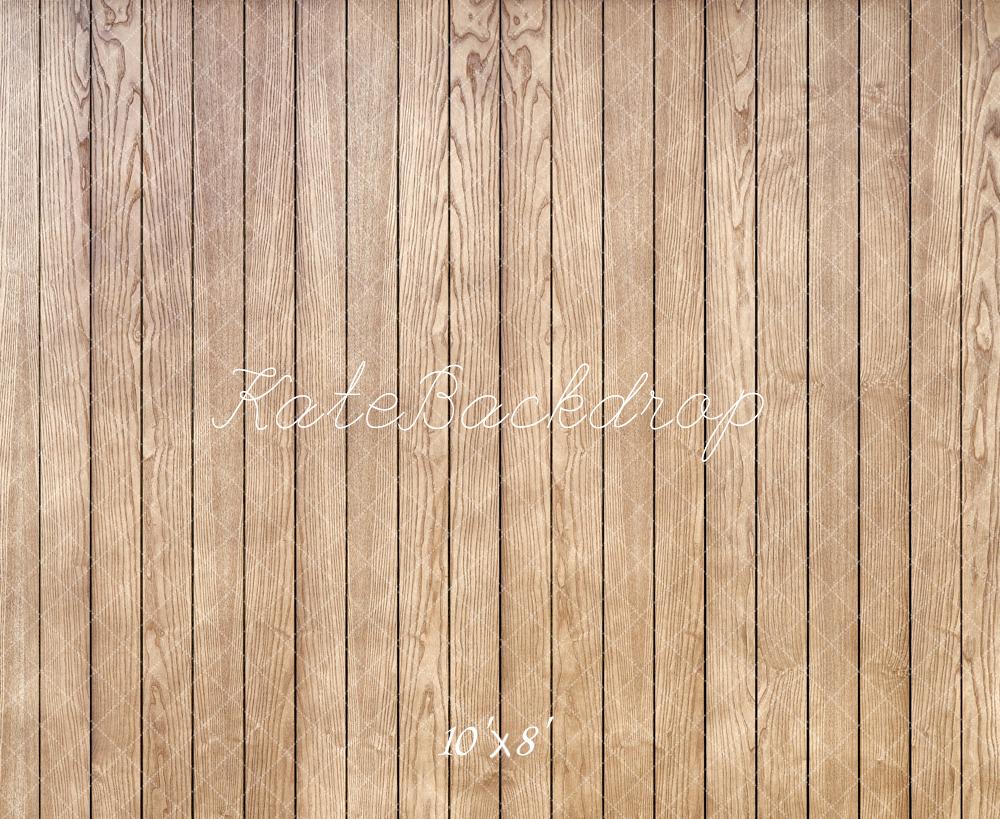 Kate Rustic Brown Wooden Plank Floor Backdrop Designed by Kate Image