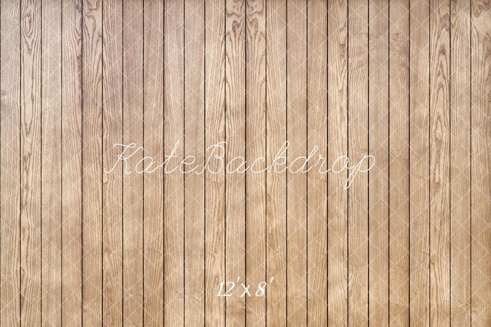 Kate Rustic Brown Wooden Plank Floor Backdrop Designed by Kate Image