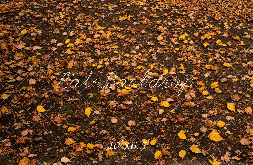 Kate Fall Fallen Leaves Floor Backdrop Designed by Emetselch