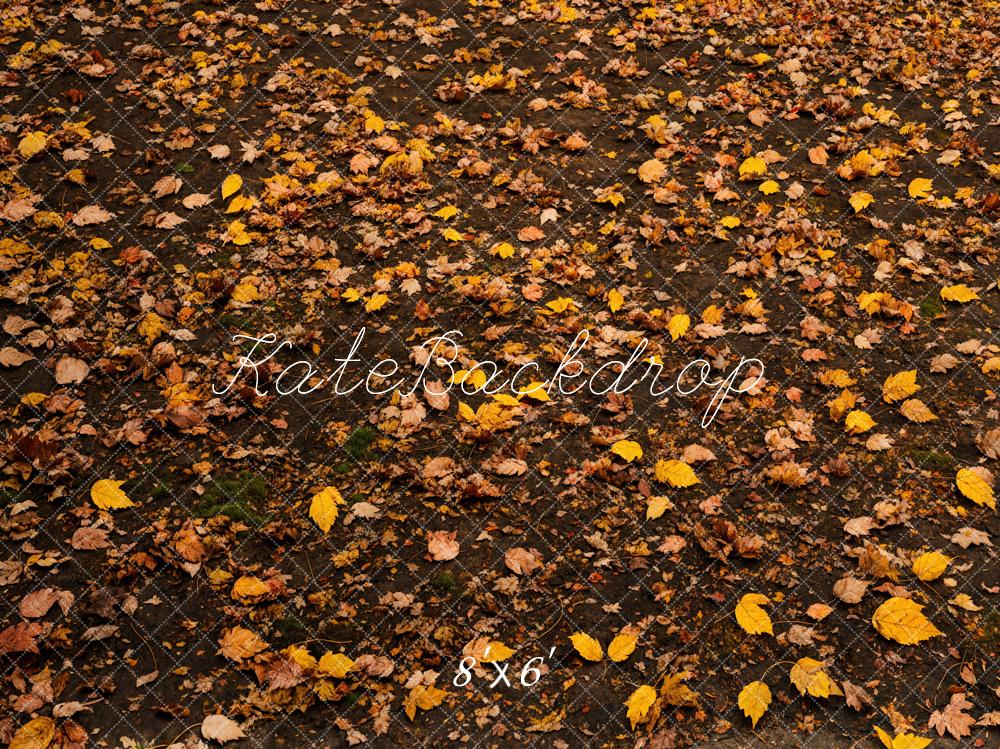 Kate Fall Fallen Leaves Floor Backdrop Designed by Emetselch