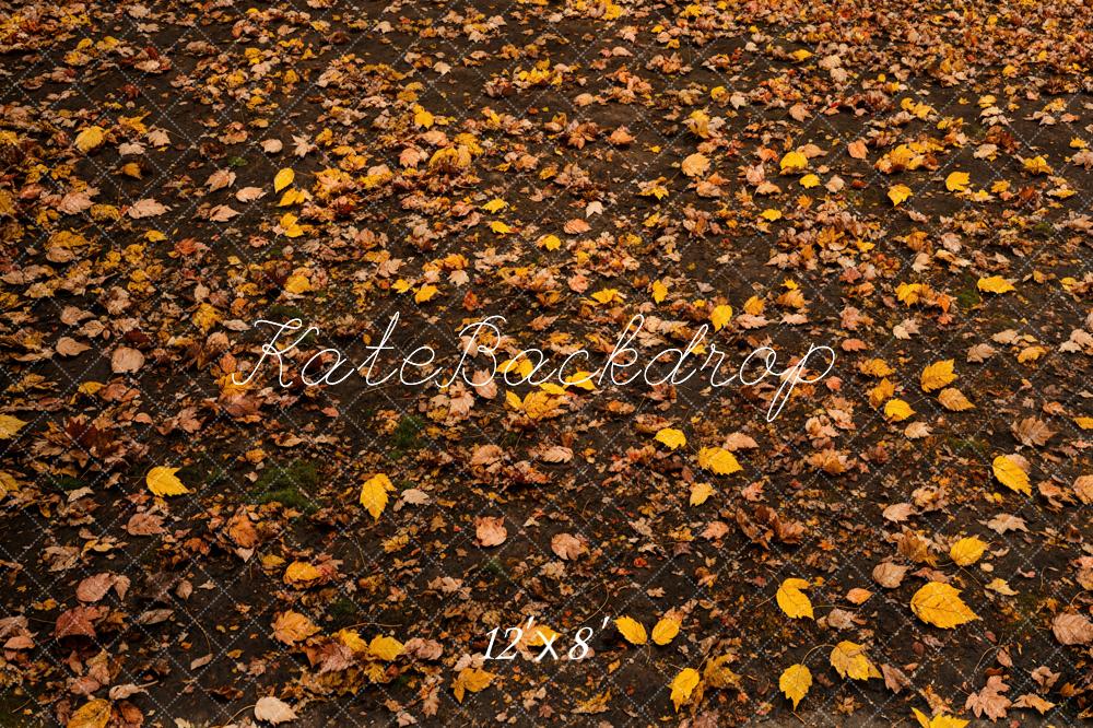 Kate Fall Fallen Leaves Floor Backdrop Designed by Emetselch