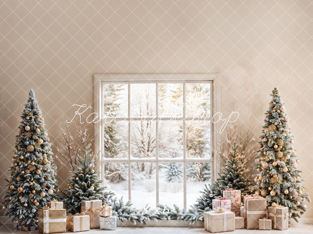 Kate Christmas Trees Window Gift Box Backdrop Designed by Emetselch