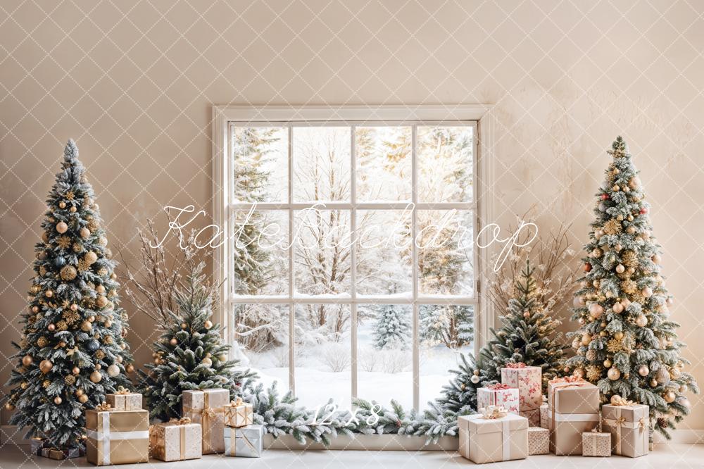 Kate Christmas Trees Window Gift Box Backdrop Designed by Emetselch