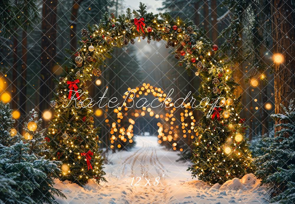 Kate Christmas Forest Arch Lights Backdrop Designed by Emetselch