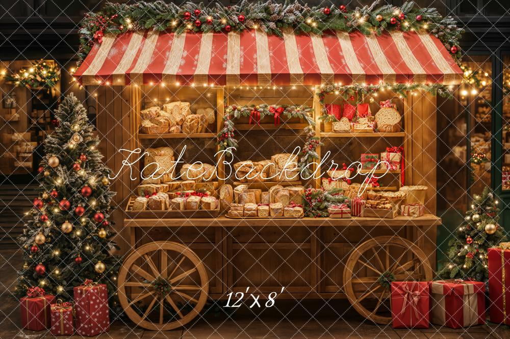 Christmas Tree Bread Cart Foto Achtergrond Designed by Emetselch