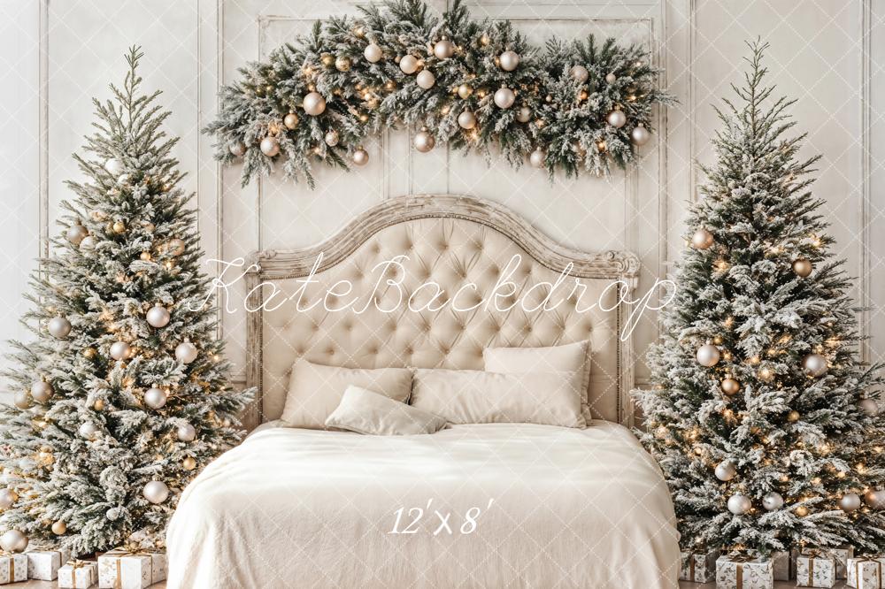 Kate Christmas Tree Headboard Upholstered Bedroom Backdrop Designed by Emetselch