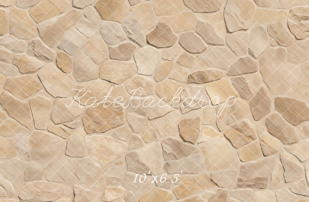 Kate Beige Stone Texture Floor Backdrop Designed by Emetselch