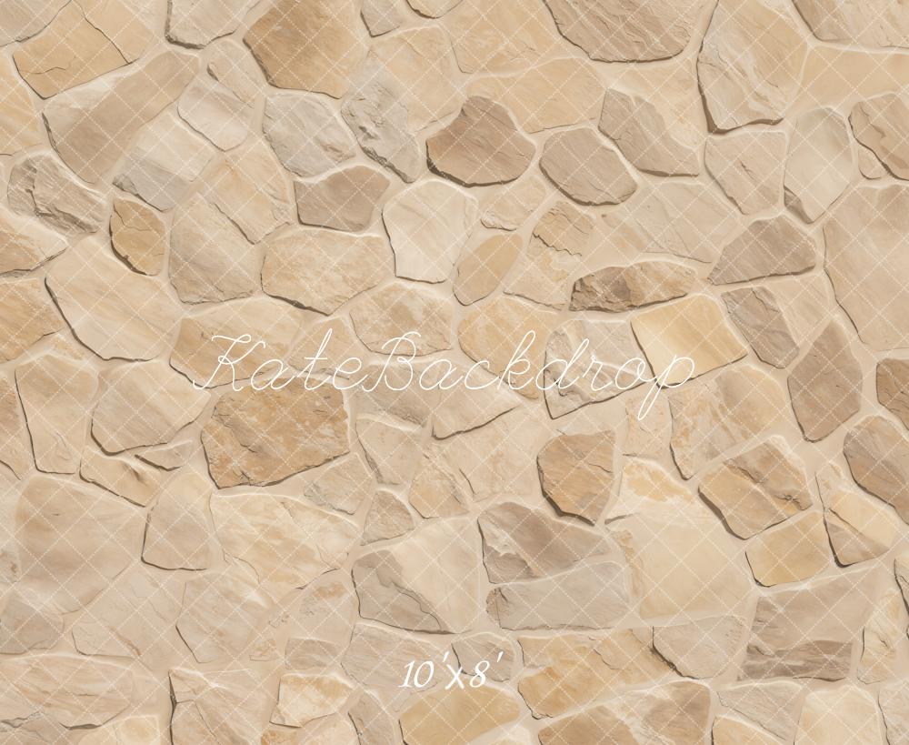 Kate Beige Stone Texture Floor Backdrop Designed by Emetselch