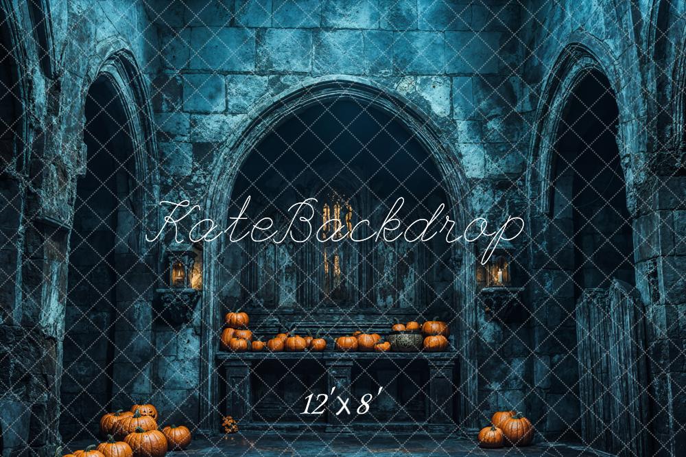 Halloween Gothic Arch Wall Foto Achtergrond Designed by Emetselch