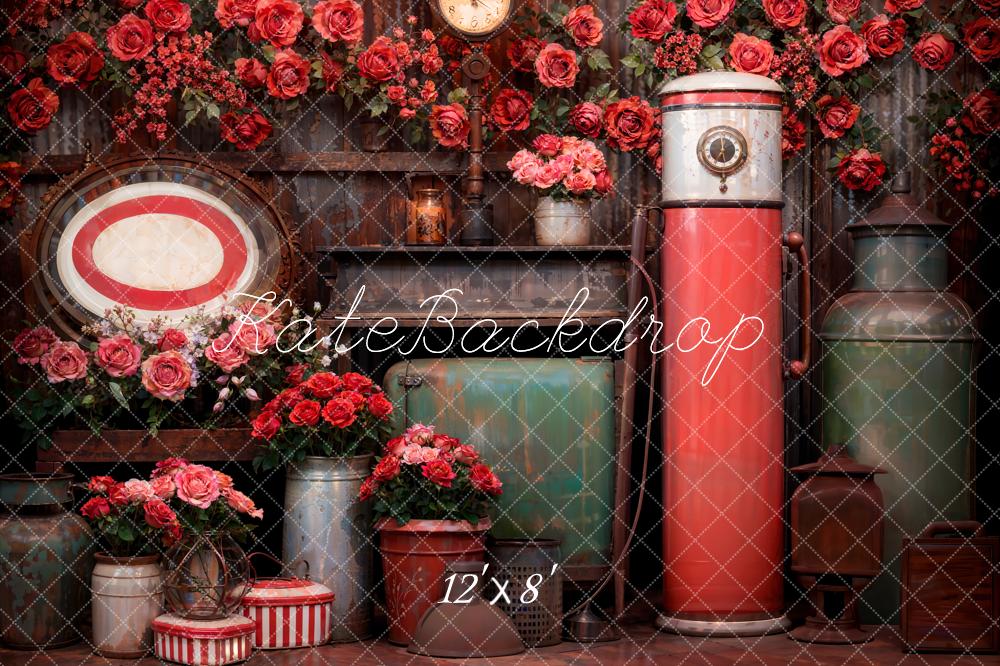 Fondo de Reloj de Gas Vintage Floral Diseñado por Emetselch