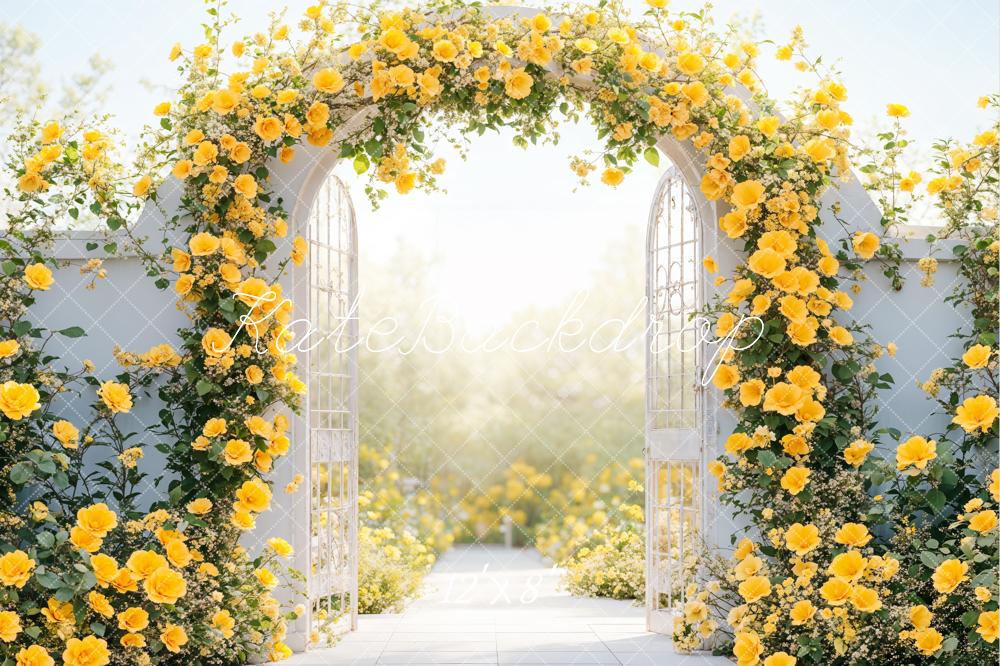 Arco de Flores Amarillas Fondo Diseñado por Emetselch