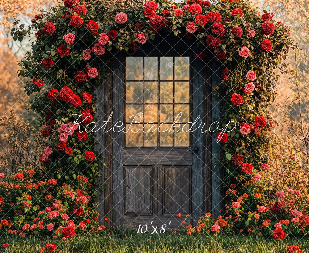 Kate Flower Arch Door Roses Backdrop Designed by Emetselch