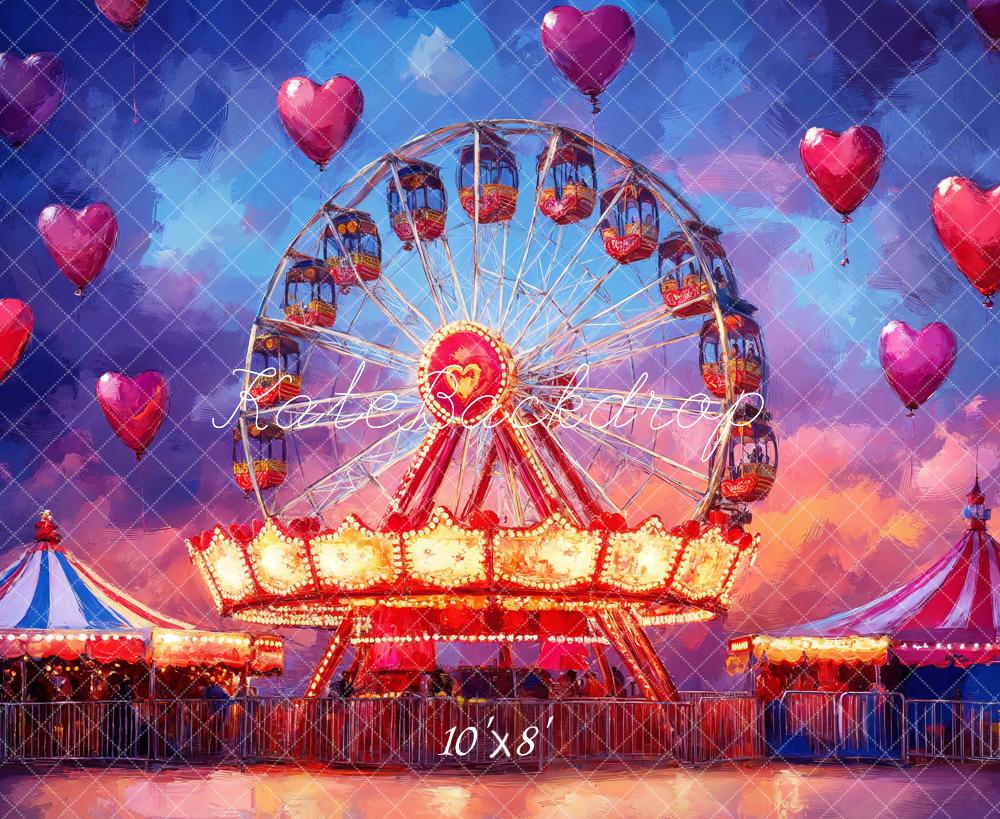 Kate Carnival Ferris Wheel Carousel Backdrop Designed by Emetselch