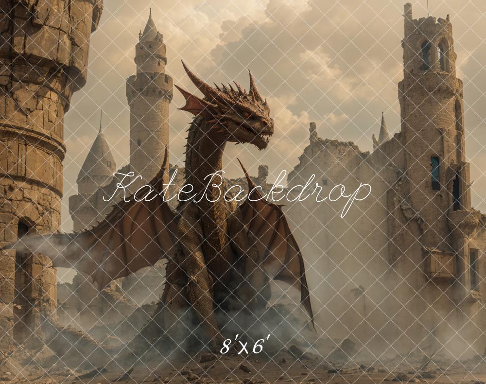 Kate Fantasy Dragon Medieval Castle Backdrop Designed by Emetselch