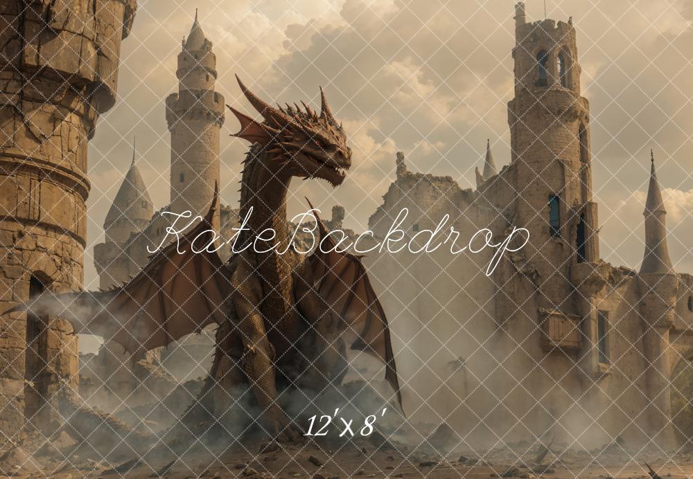 Kate Fantasy Dragon Medieval Castle Backdrop Designed by Emetselch