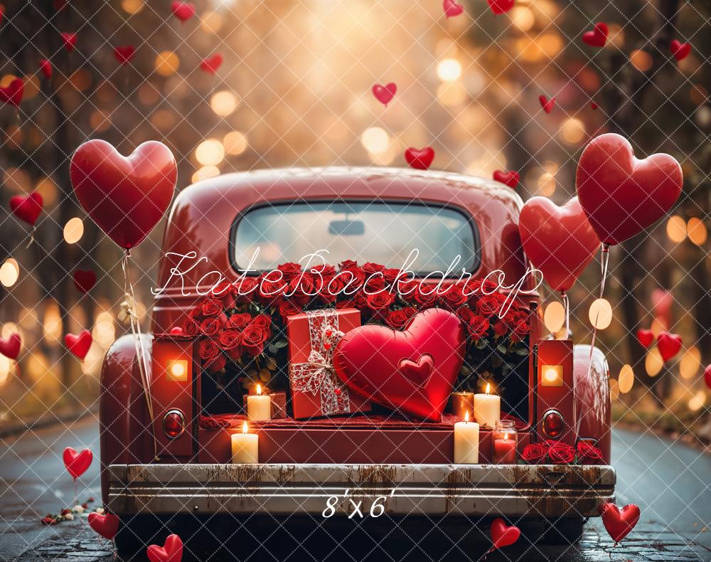 Kate Valentine's Day Car Heart Balloons Backdrop Designed by Emetselch