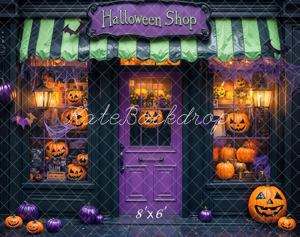 Kate Halloween Shop Pumpkin Lanterns Backdrop Designed by Emetselch