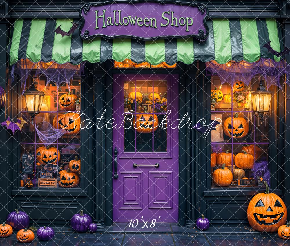 Kate Halloween Shop Pumpkin Lanterns Backdrop Designed by Emetselch