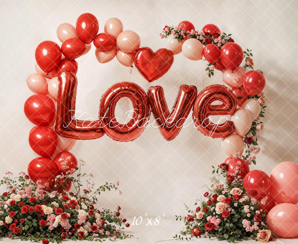 Lightning Deal #1 Kate Valentine's Day Love Balloon Arch Backdrop Designed by Emetselch