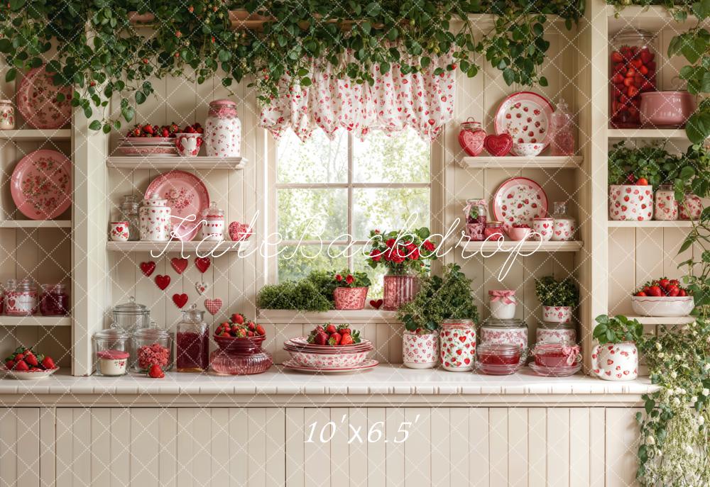 Spring Strawberry Keuken Kast Foto Achtergrond Designed by Emetselch