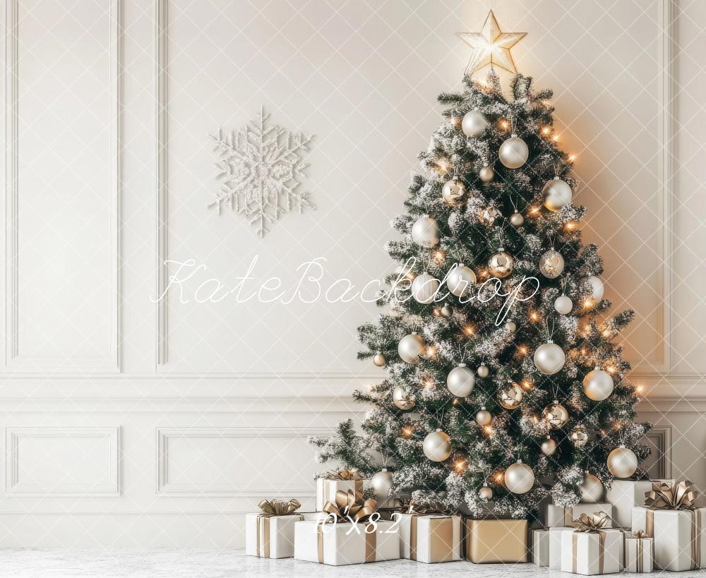 Kate Christmas Tree Ornaments Retro Wall Backdrop Designed by Lidia Redekopp