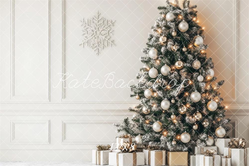 Kate Christmas Tree Ornaments Retro Wall Backdrop Designed by Lidia Redekopp